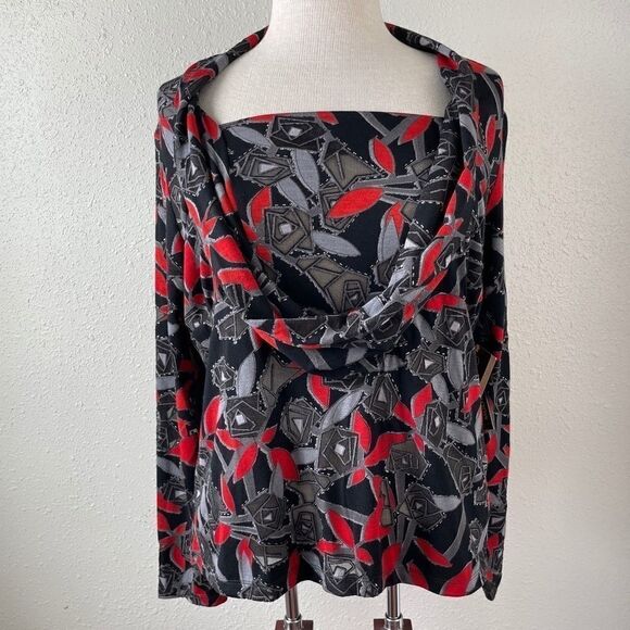 NWT Multiples Long Sleeve Blouse Top Size Petite L - Picture 1 of 10
